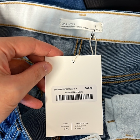 Oak and fort blue denim jeans size 28 new - Picture 4 of 6